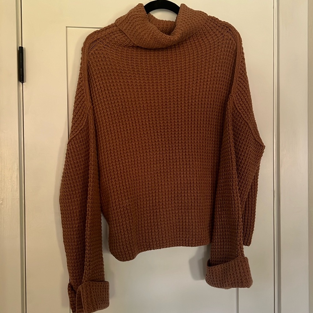 Chunky knit turtleneck sweater